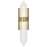 Visual Comfort Langston 18 inch crystal LED wall sconce for luxury bathroom lighting Brass finish