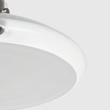 Contemporary 22" LED Pendant with Clear Glass Shade – Visual Comfort Morgan in Bronze