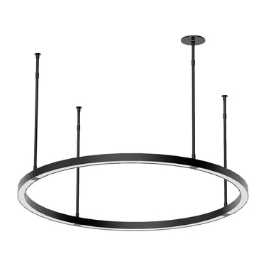 Black Elegant contemporary light fixture, Stagger Medium Chandelier, ideal for kitchen island or bar area, 2700K CCT.