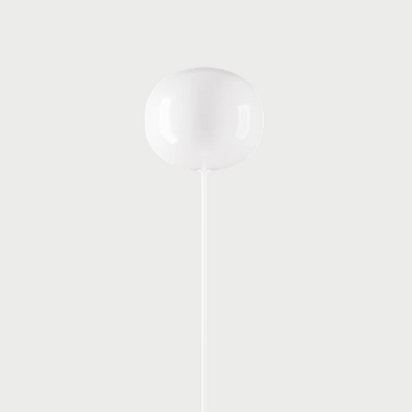 Lodes Volum floor lamp with white blown glass globe