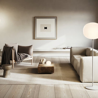 Modern Lodes Volum globe floor lamp by Snøhetta for modern living room