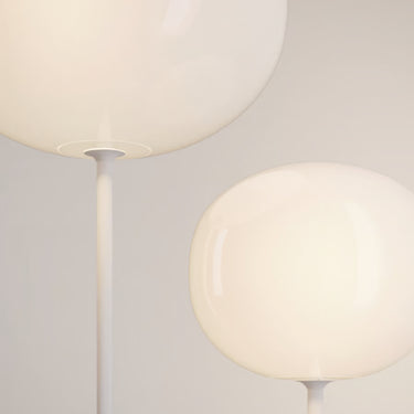 Italian designer floor lamp with blown glass diffuser
