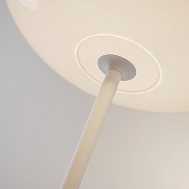 Contemporary white glass floor lamp for living room