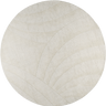 Volute Round wool rug in Écru, full view