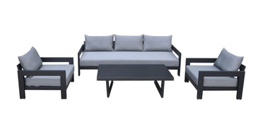 Renava Wake Outdoor Dark Charcoal Sofa Set