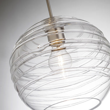 Wave 10 Clear glass, detail of the glass rope | Besa Lighting