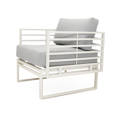 Renava Wharf Outdoor Light Grey & White Sofa Set