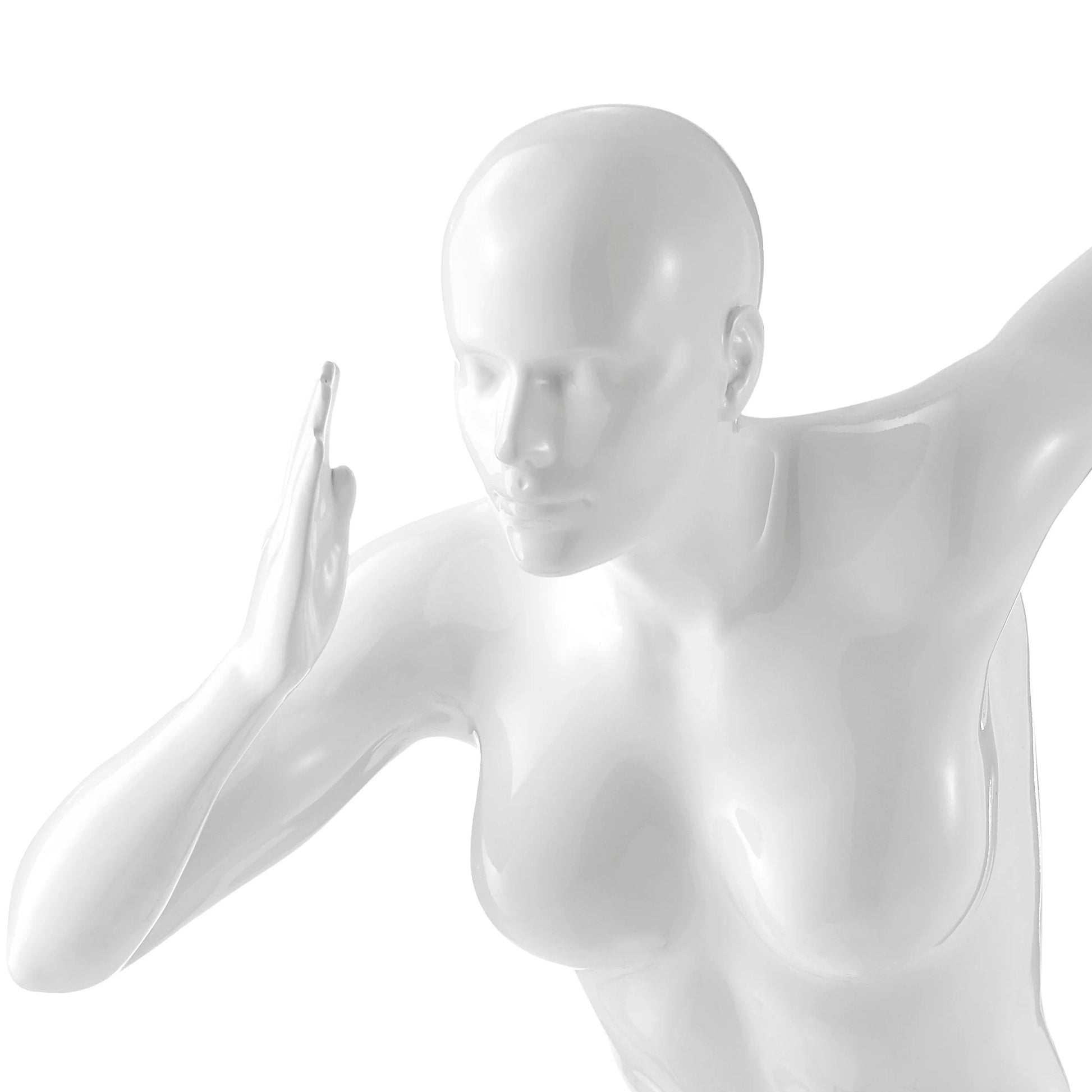Finesse Decor White Wall Runner 20" Woman Sculpture 3