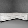 Lamod Italia Wonder Italian White Leather Sectional with Recliners