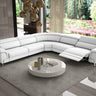 Lamod Italia Wonder Italian White Leather Sectional with Recliners