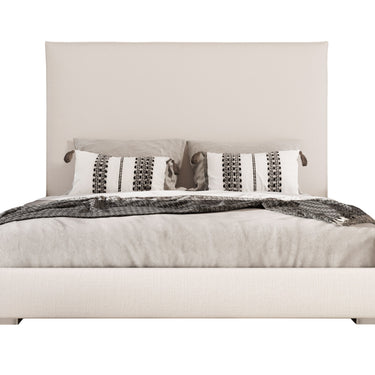 Nova Domus Sogno Italian Beige Fabric High Headboard Bed
