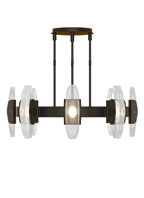 Wythe Glass Modern Chandelier 6-Light Medium | Visual Comfort