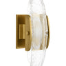 Cast Glass Wall Sconce | Wythe Medium Sconce | Dimmable LED Lighting - Brass