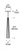 Small pendant light for modern kitchens and offices line drawing
