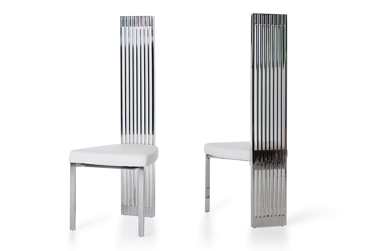 VIG Furniture Modrest Elise White Leatherette Dining Chair