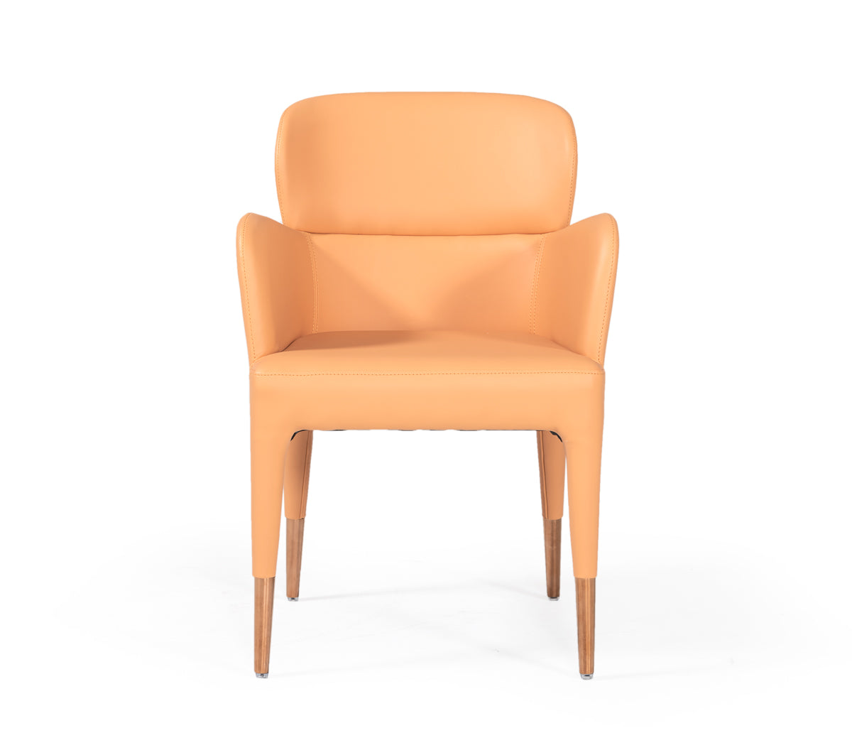 VIG Furniture Modrest Ogden Peach Rosegold Dining Armchair