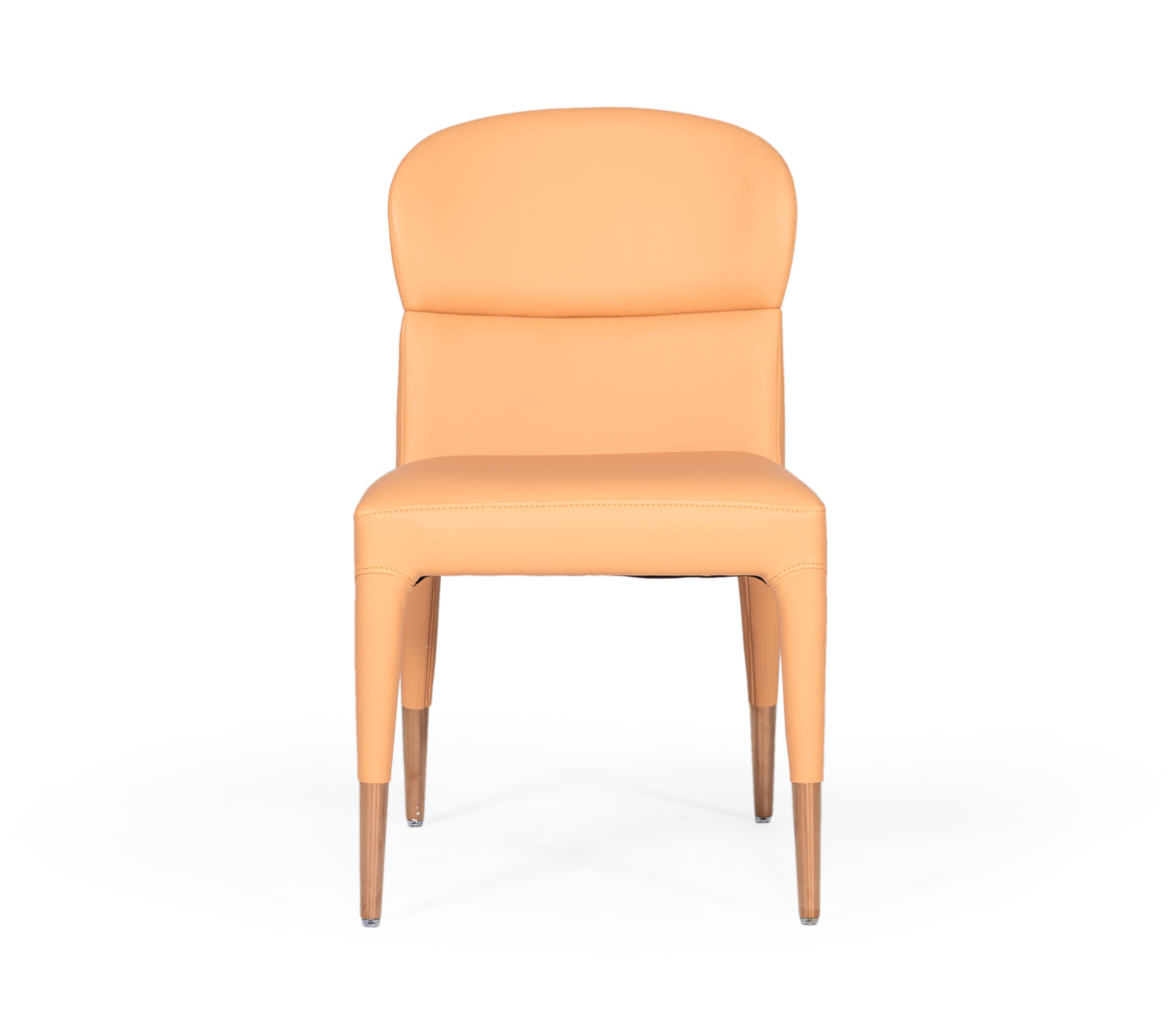 VIG Furniture Modrest Ogden Peach Rosegold Dining Chair Set of 2