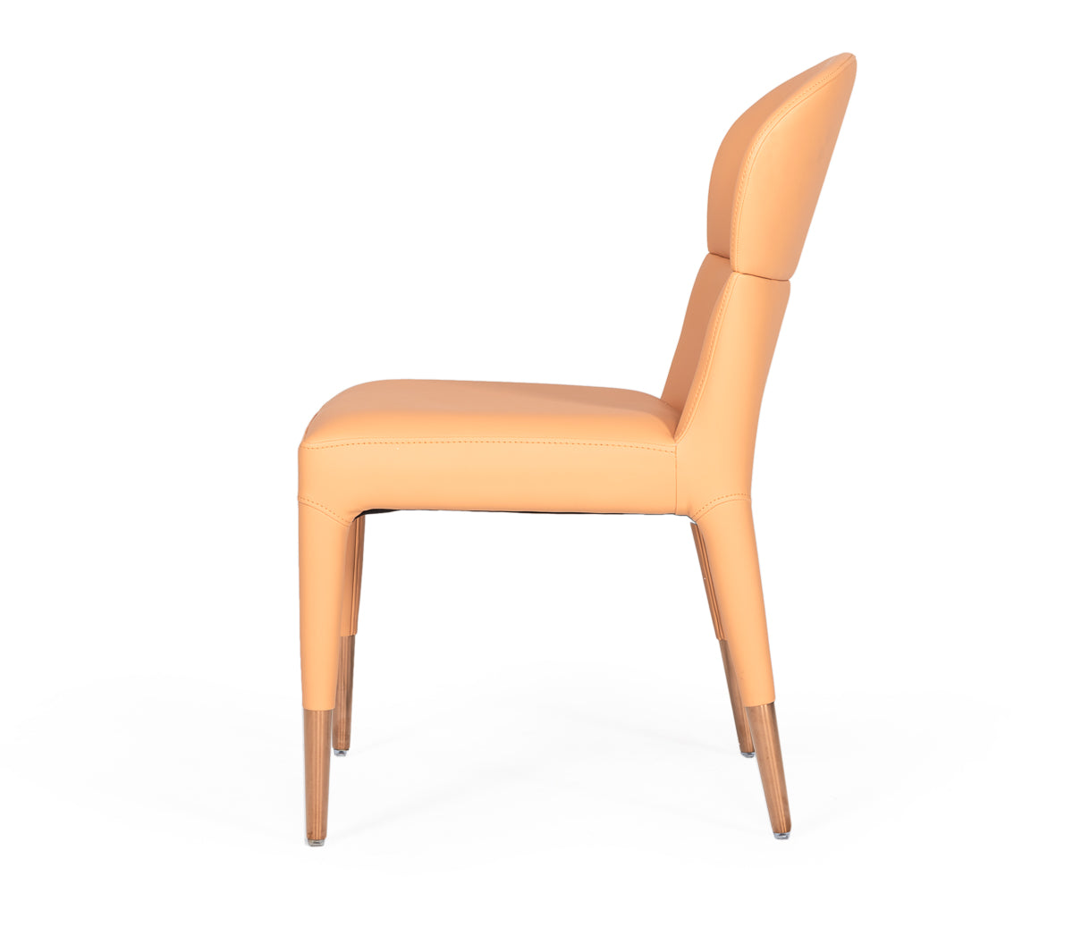 VIG Furniture Modrest Ogden Peach Rosegold Dining Chair Set of 2