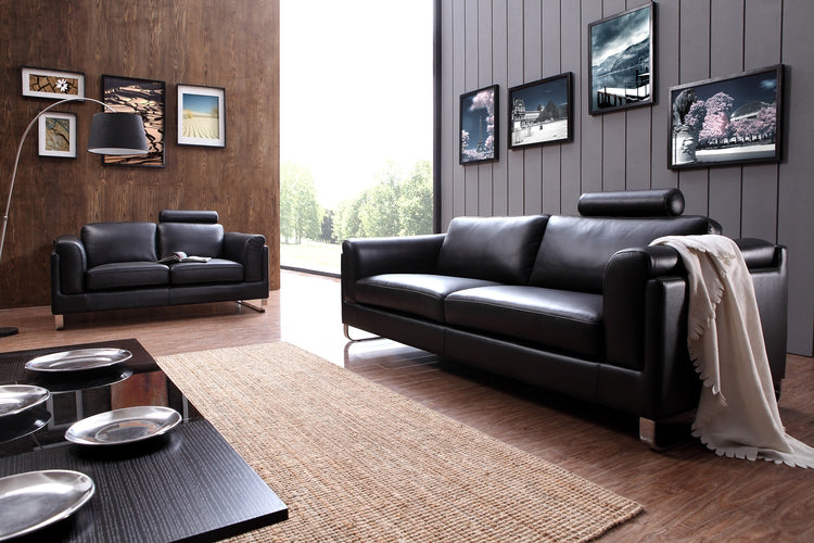 VIG Furniture Divani Casa 0875 Black Leather Sofa Set