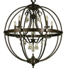 Framburg Compass 5 - Light Mahogany Bronze Foyer Chandelier 1069 MB