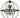 Framburg Compass 9 - Light Mahogany Bronze Foyer Chandelier 1070 MB
