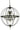 Framburg Compass 9 - Light Mahogany Bronze Foyer Chandelier 1070 MB