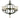 Framburg Compass 5 - Light Mahogany Bronze Dining Chandelier 1075 MB