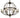 Framburg Compass 8 - Light Mahogany Bronze Foyer Chandelier 1078 MB
