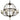 Framburg Compass 8 - Light Mahogany Bronze Foyer Chandelier 1078 MB