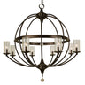 Framburg Compass 8 - Light Mahogany Bronze Foyer Chandelier 1078 MB