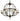 Framburg Compass 8 - Light Mahogany Bronze Foyer Chandelier 1078 MB