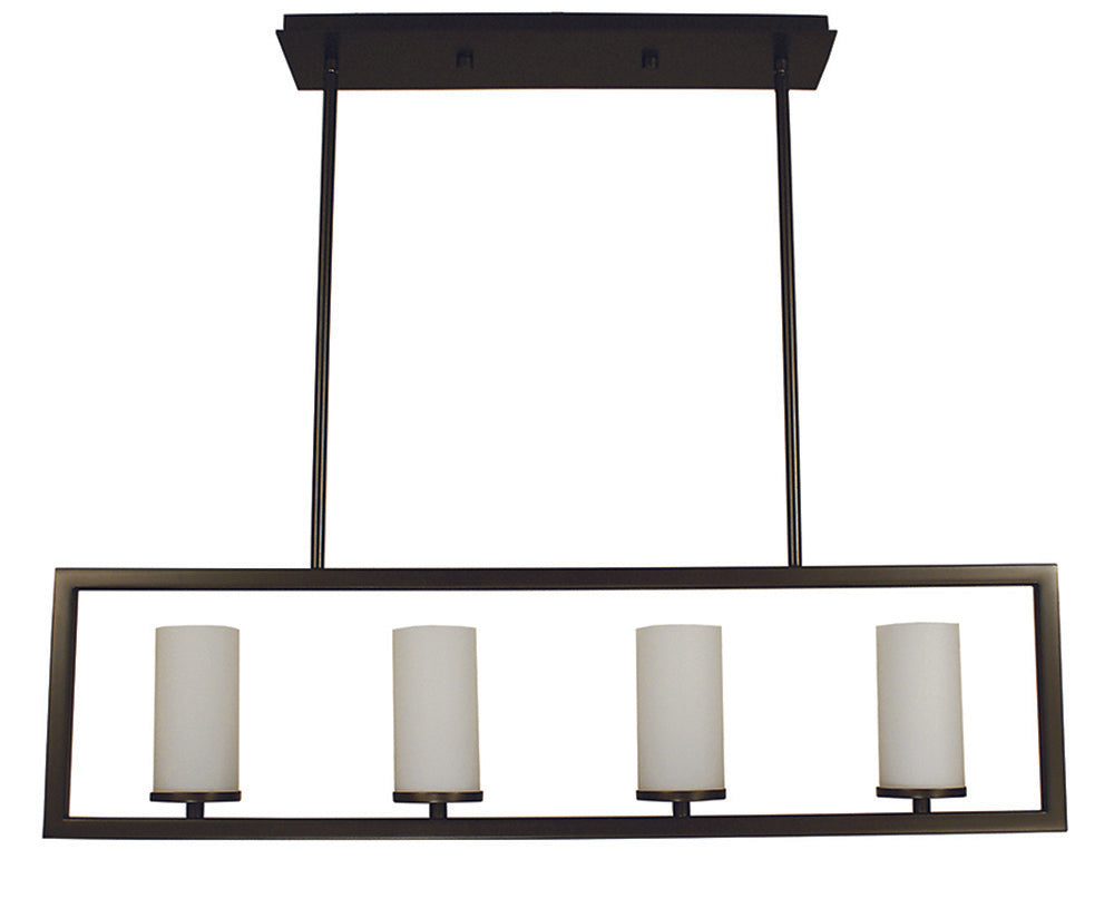Framburg 4-Light Mahogany Bronze Theorem Island Chandelier