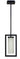 Framburg Theorem 1 - Light Matte Black Pendant Light 1196 MBLACK