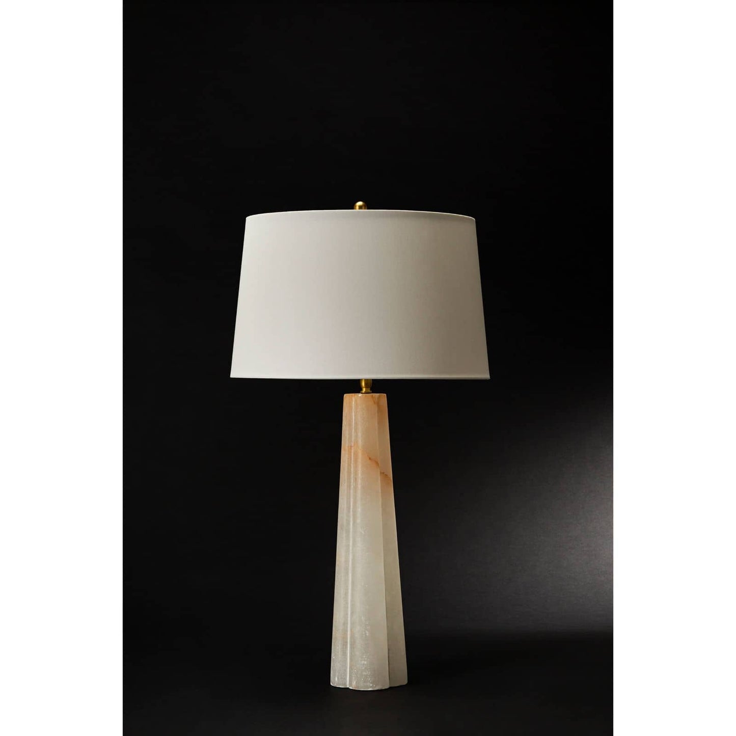Quatrefoil Alabaster Table Lamp Large by Regina Andrew