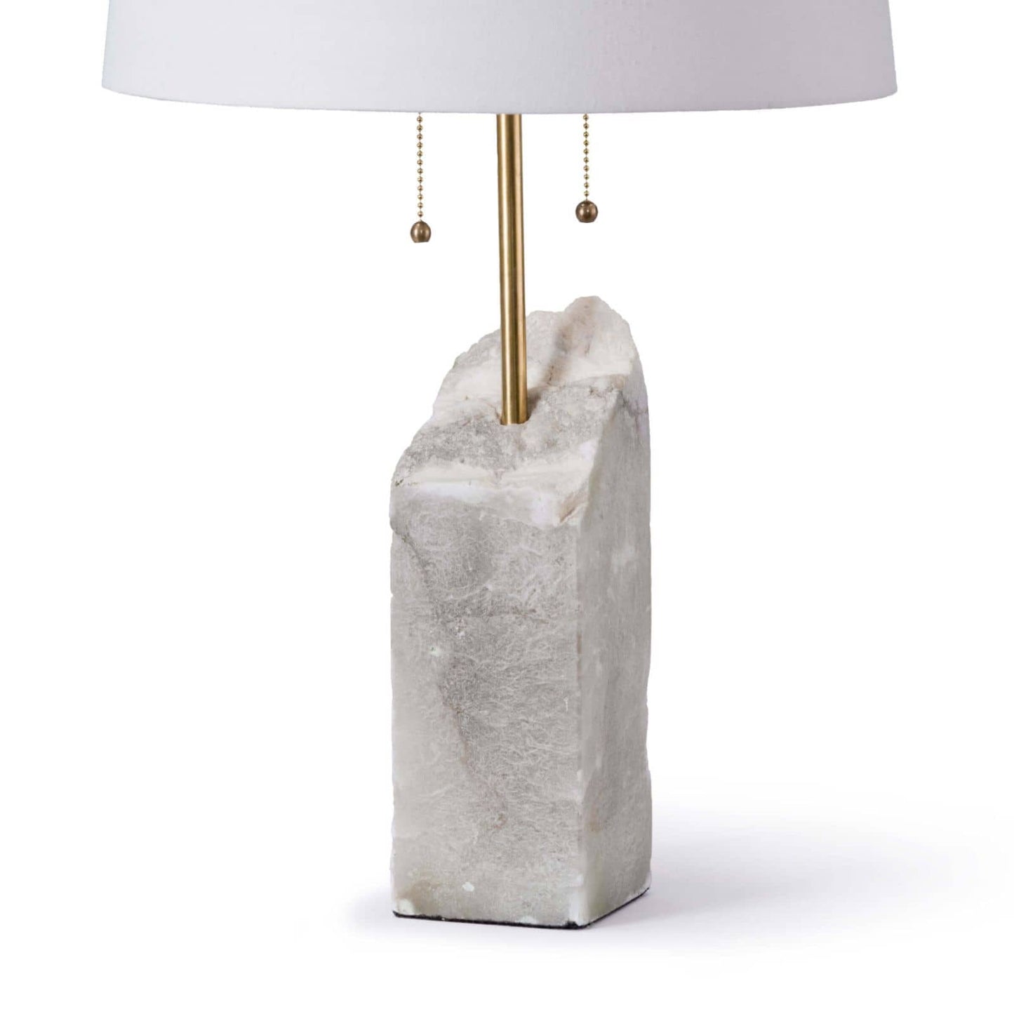 Square Raw Alabaster Table Lamp by Regina Andrew