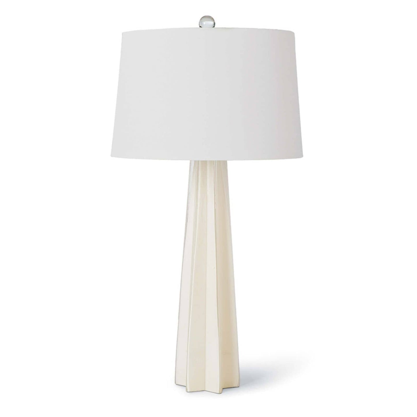 Glass Star Table Lamp in White by Regina Andrew