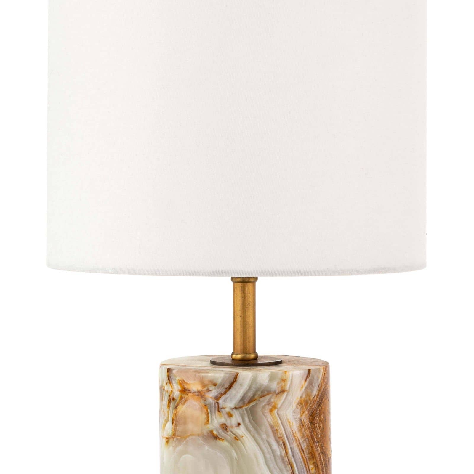 Jade and Brass Mini Cylinder Lamp by Regina Andrew