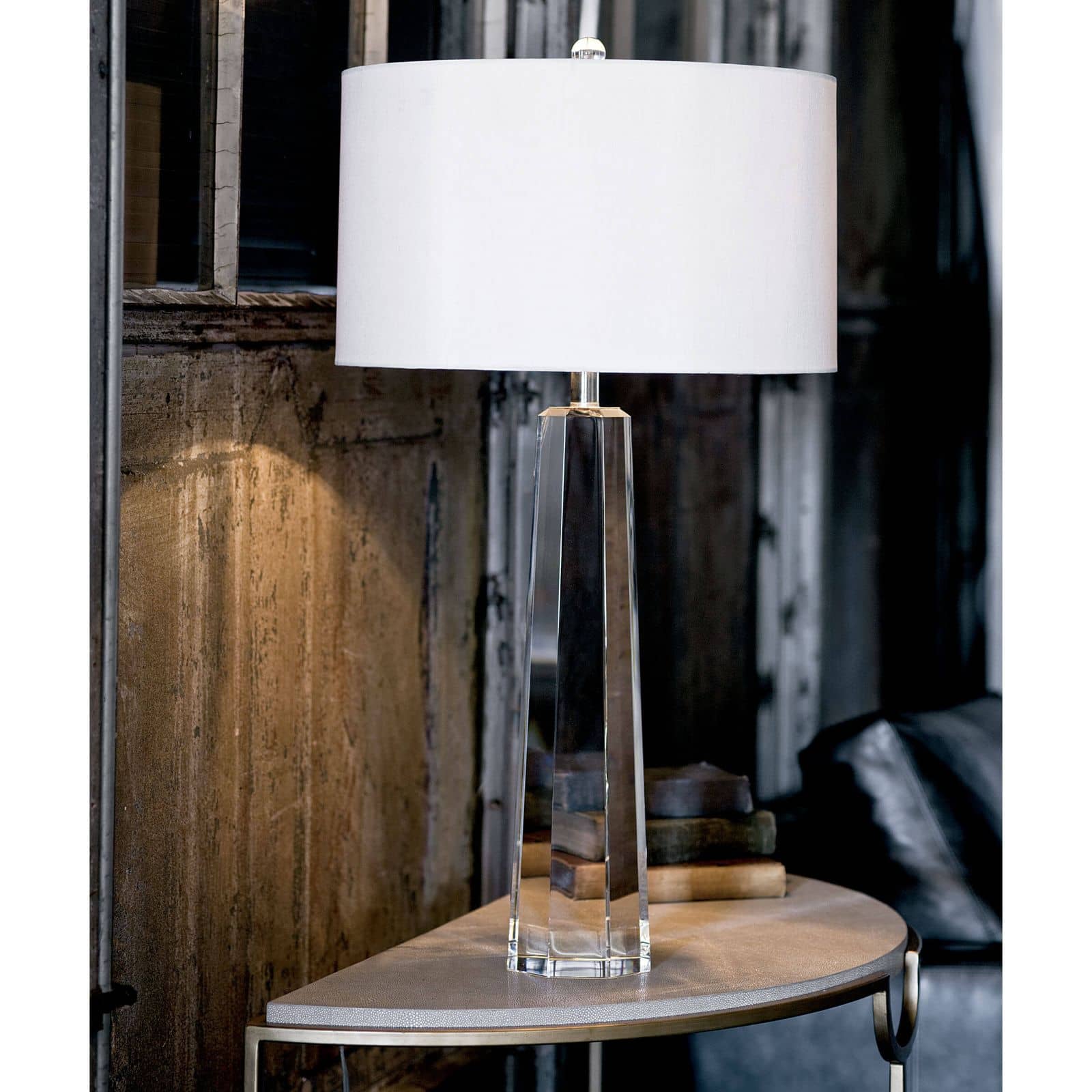 Tapered Hex Crystal Table Lamp by Regina Andrew