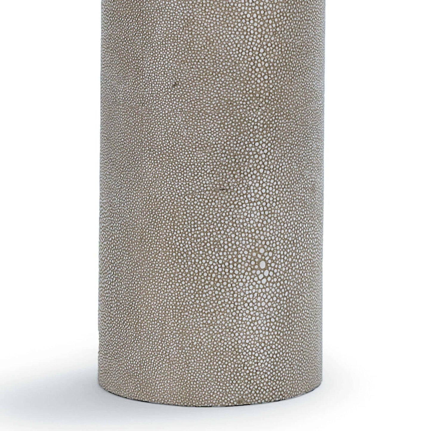 Harlow Ivory Grey Shagreen Cylinder Table Lamp by Regina Andrew