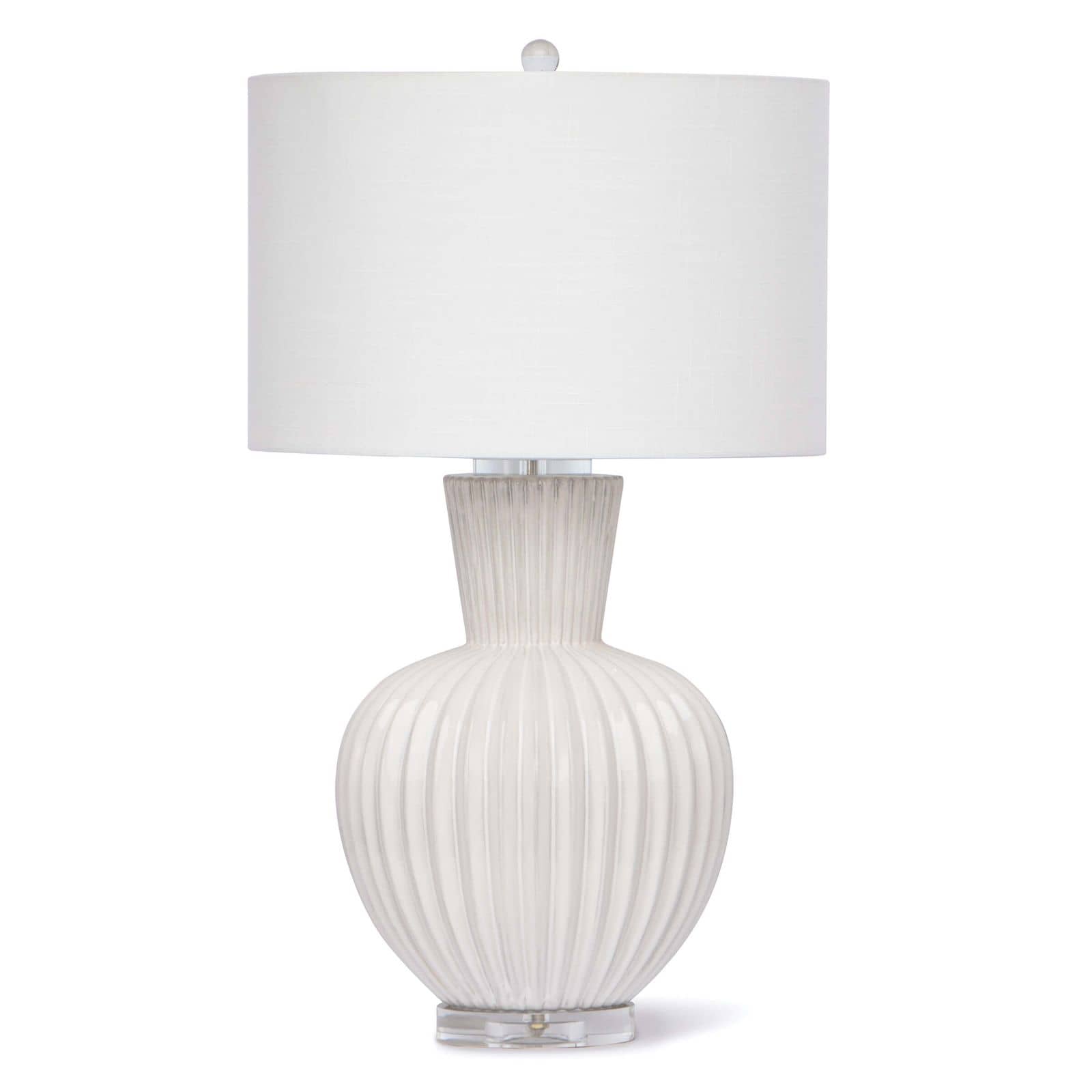 Madrid Ceramic Table Lamp in White by Regina Andrew