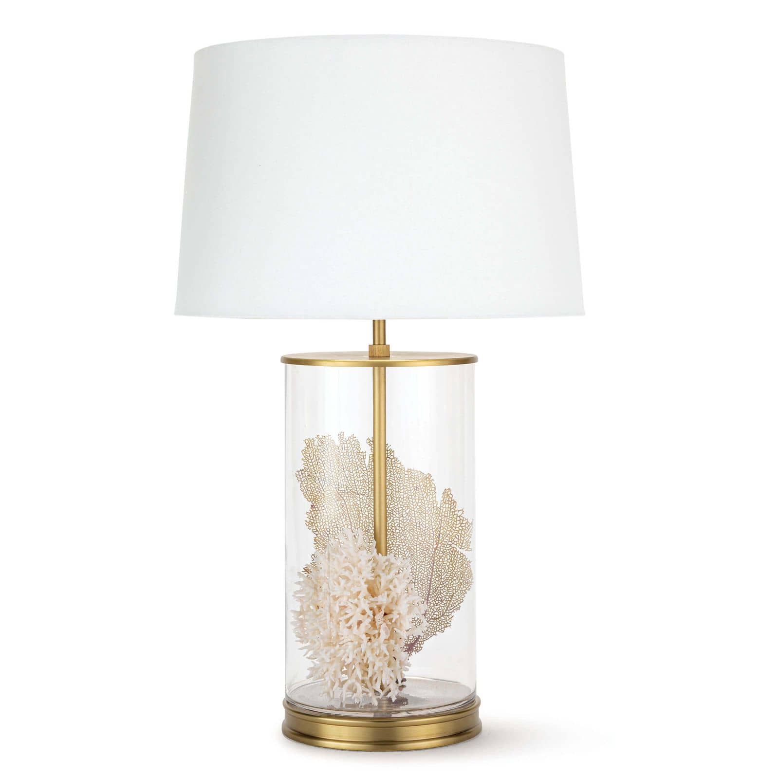 Magelian Glass Table Lamp in Natural Brass by Southern Living