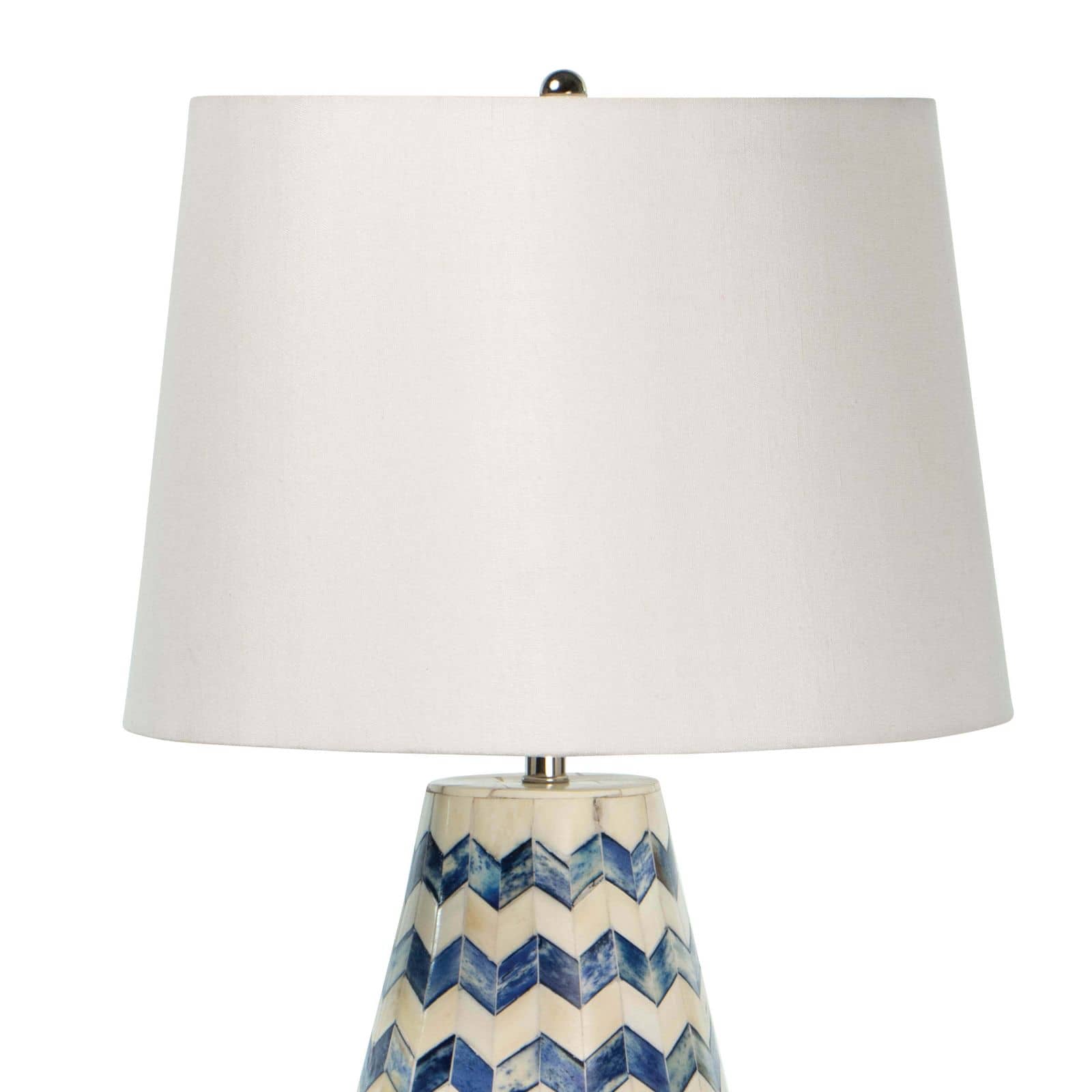 Cassia Chevron Table Lamp in Blue by Coastal Living