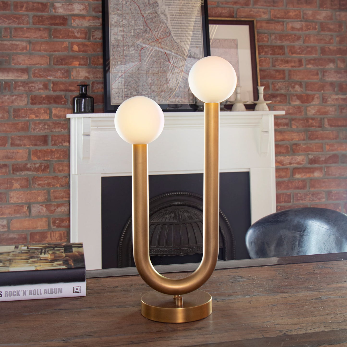 Happy Table Lamp in Natural Brass by Regina Andrew
