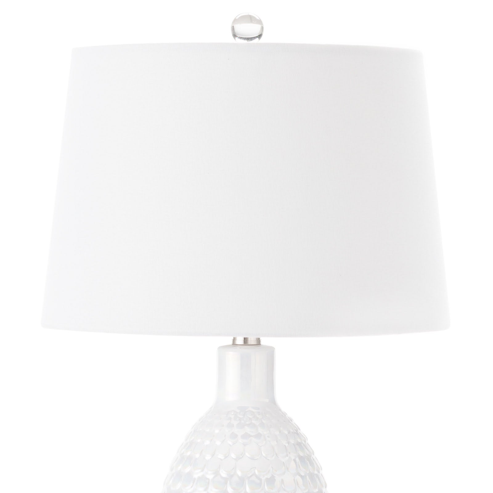 Glimmer Ceramic Table Lamp in Pearlized White by Coastal Living