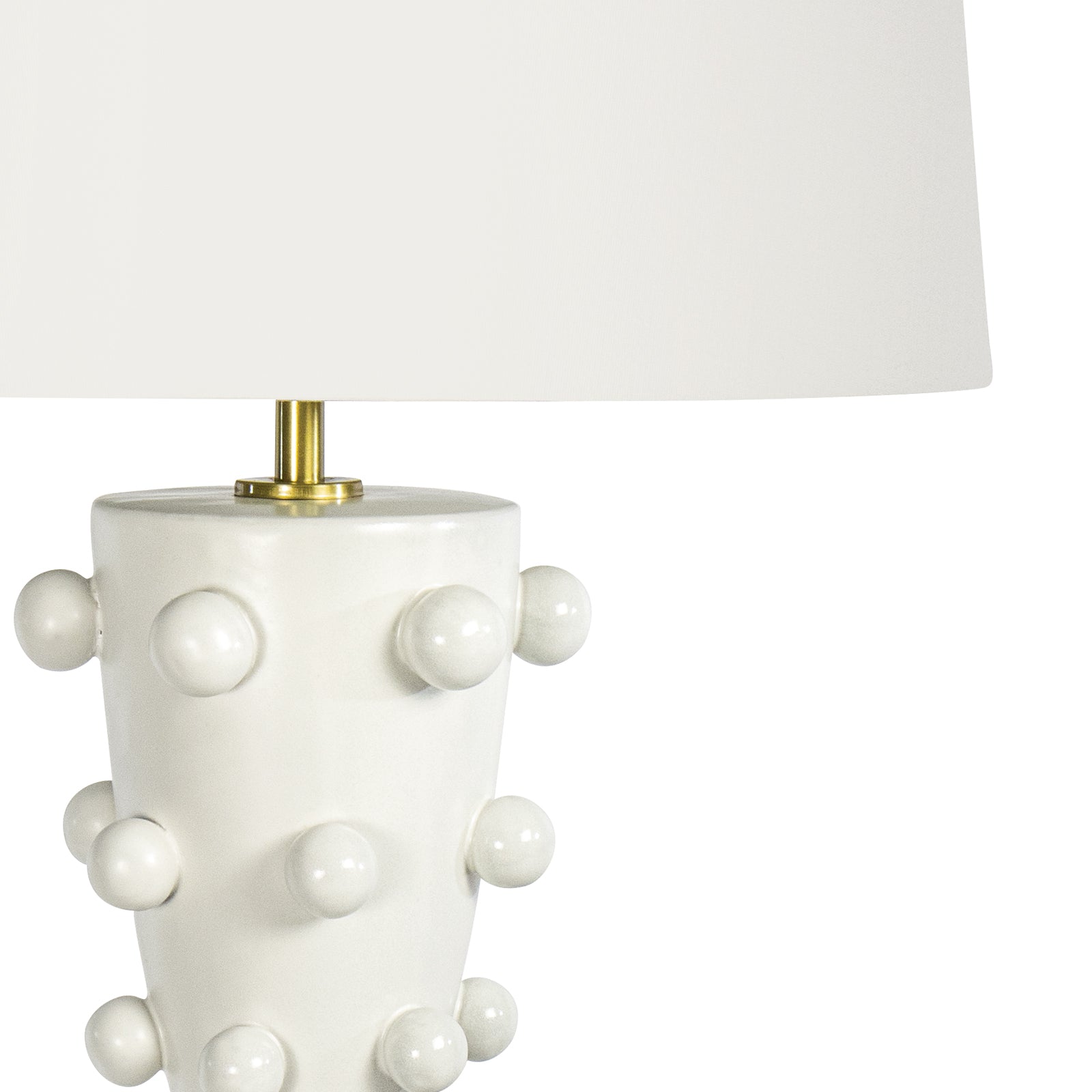 Pom Pom Ceramic Table Lamp in White by Regina Andrew