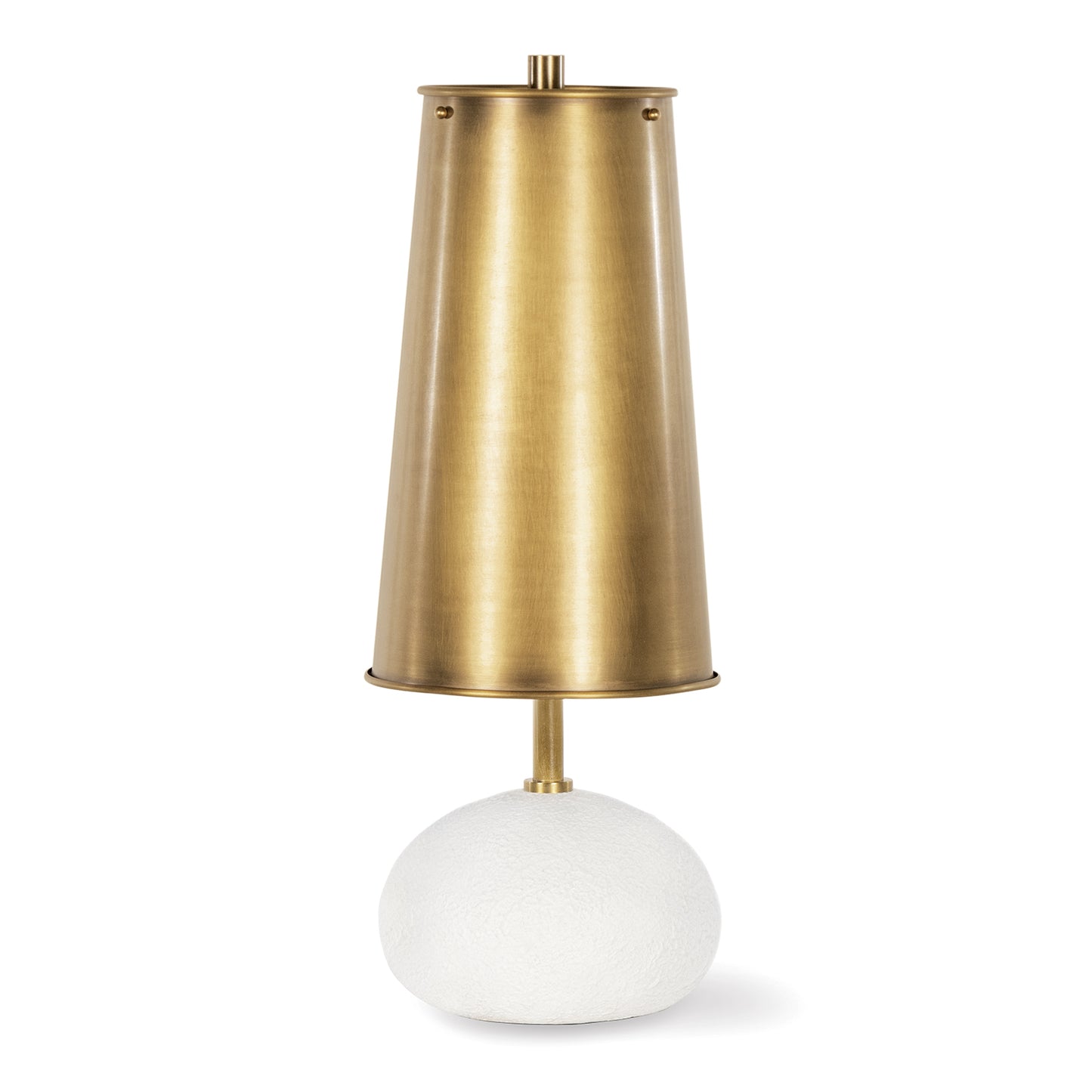 Hattie Concrete Mini Lamp in Natural Brass by Southern Living