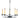 Framburg Black Forest 5 - Light Charcoal Dining Chandelier 1315 CH