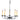 Framburg Black Forest 5 - Light Charcoal Dining Chandelier 1315 CH