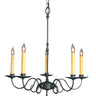 Framburg Black Forest 5 - Light Charcoal Dining Chandelier 1315 CH