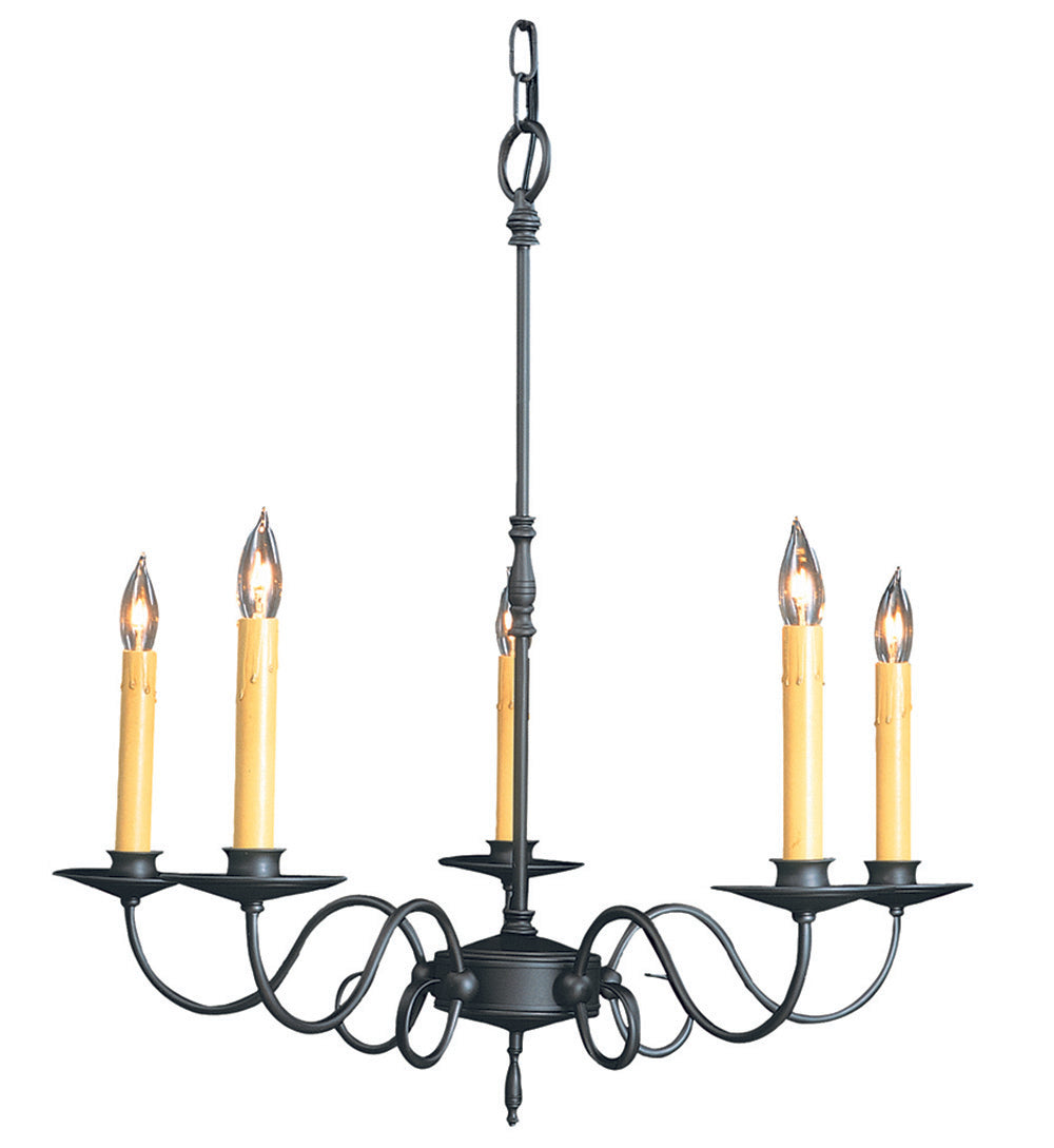 Framburg Black Forest 5 - Light Charcoal Dining Chandelier 1315 CH